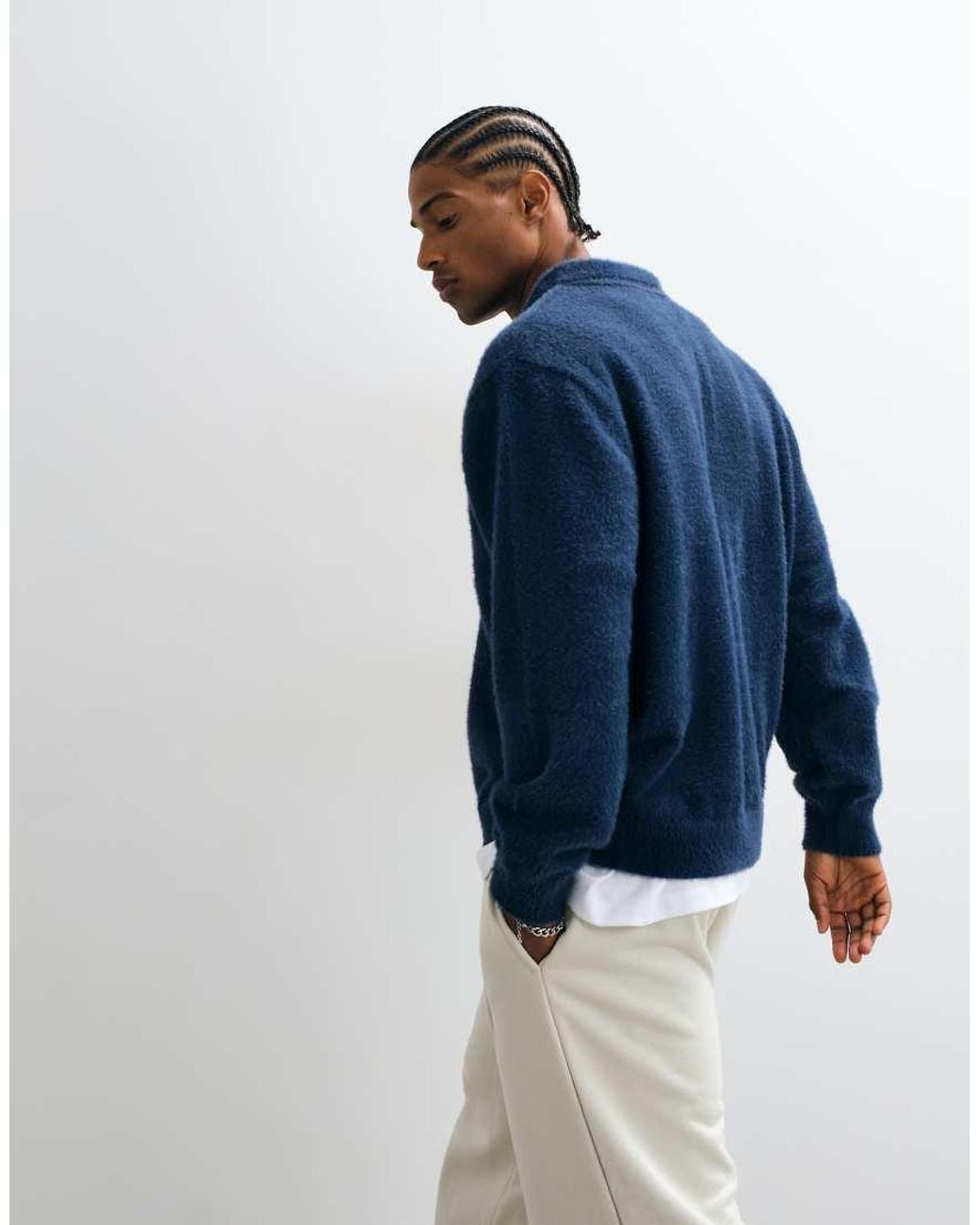 Colt MCR Blue Colt Aegean Relaxed Fit Long Sleeve Knitted Polo Shirt for men
