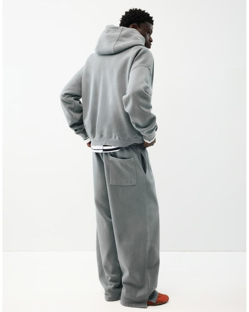 Pull&Bear Gray Stwd Jogger Trousers for men