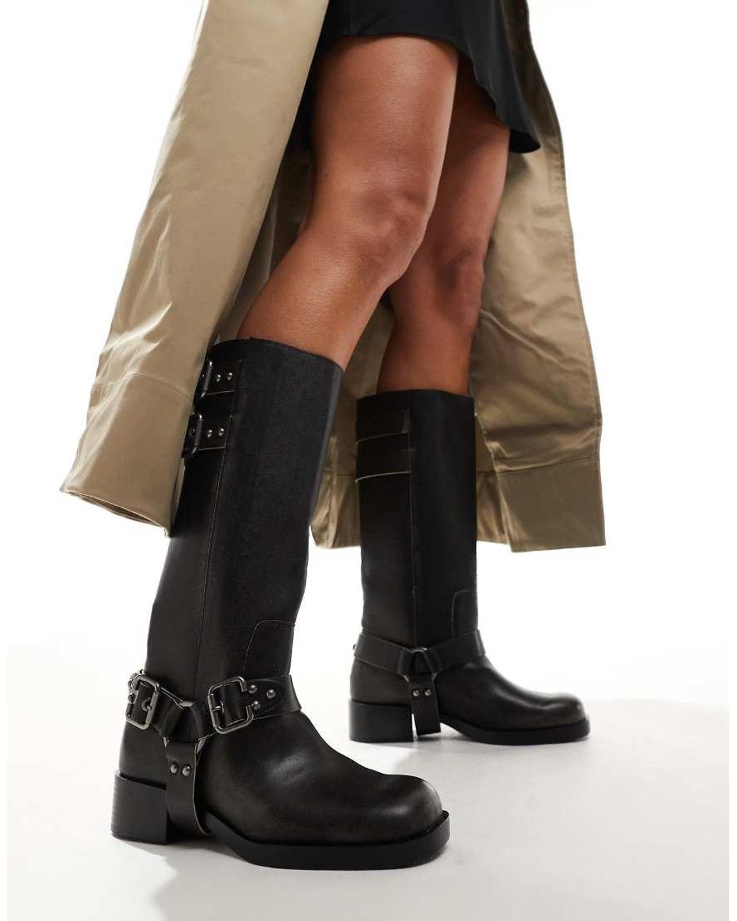 Stradivarius biker boots outlet