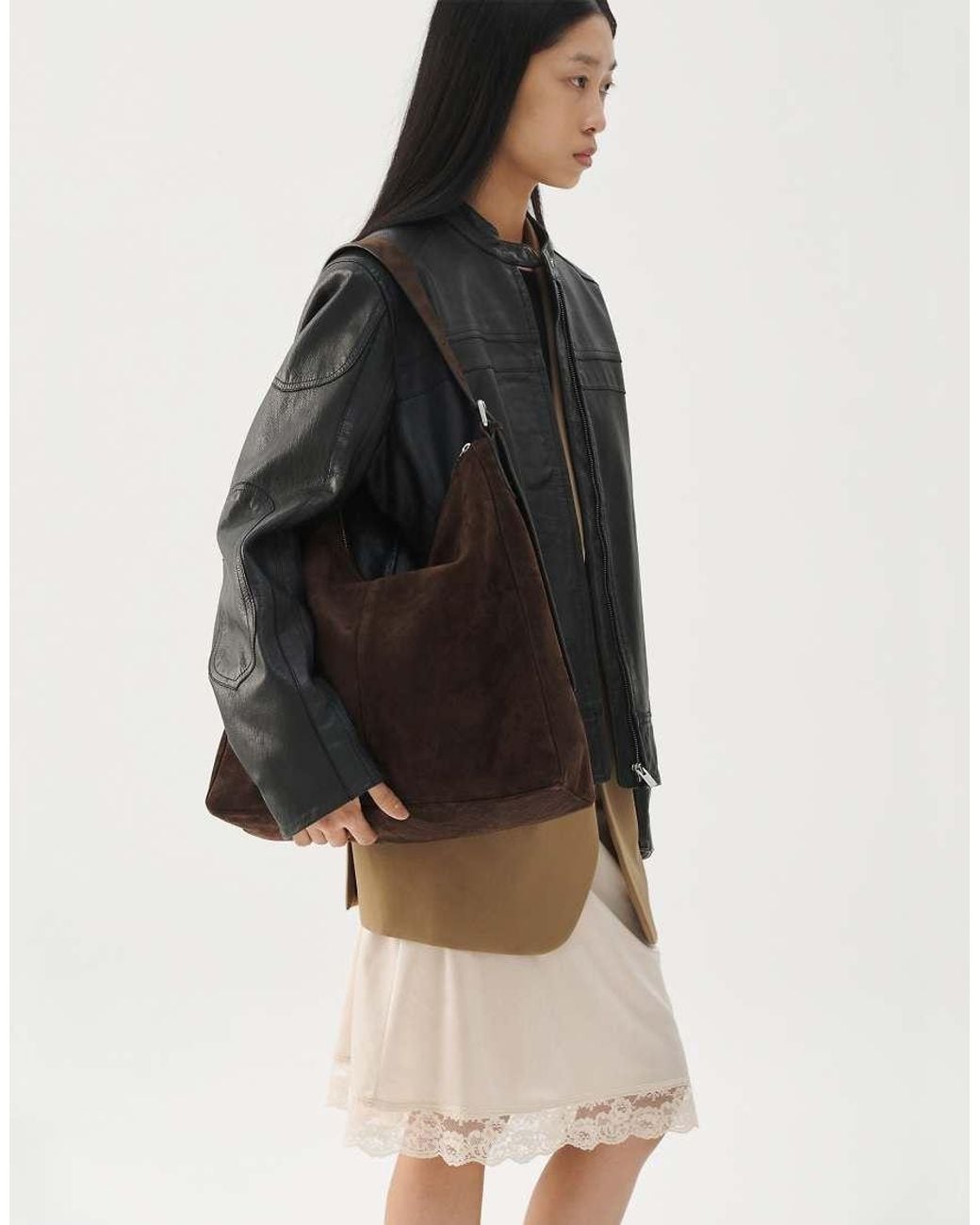 Vagabond Brown Shoemakers Hilo Suede Large Shoulder Bag
