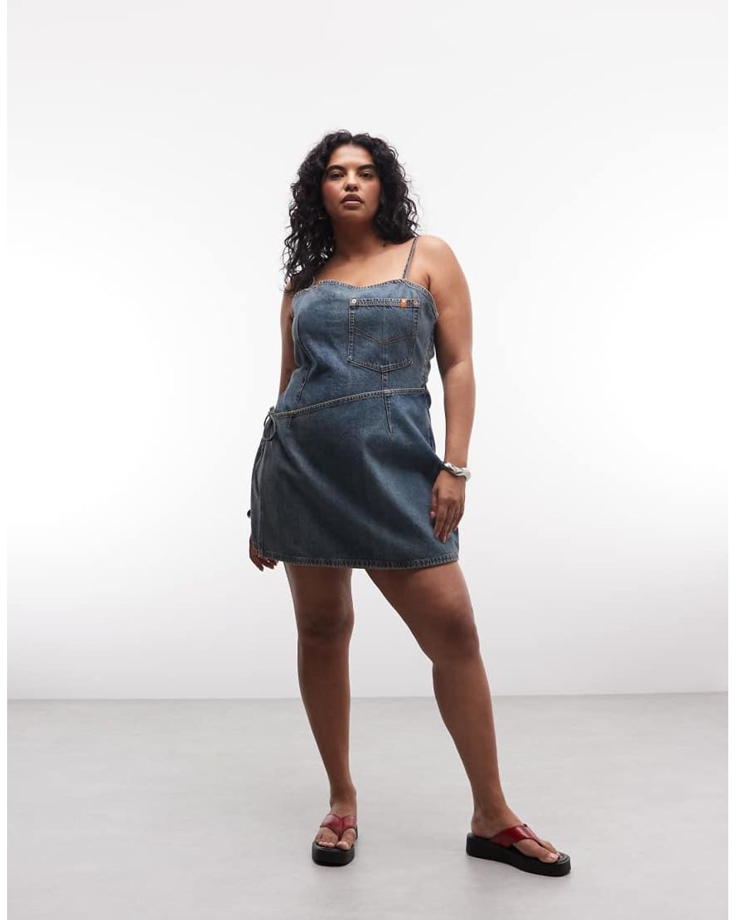 Collusion Blue Plus Denim Wrap Dress