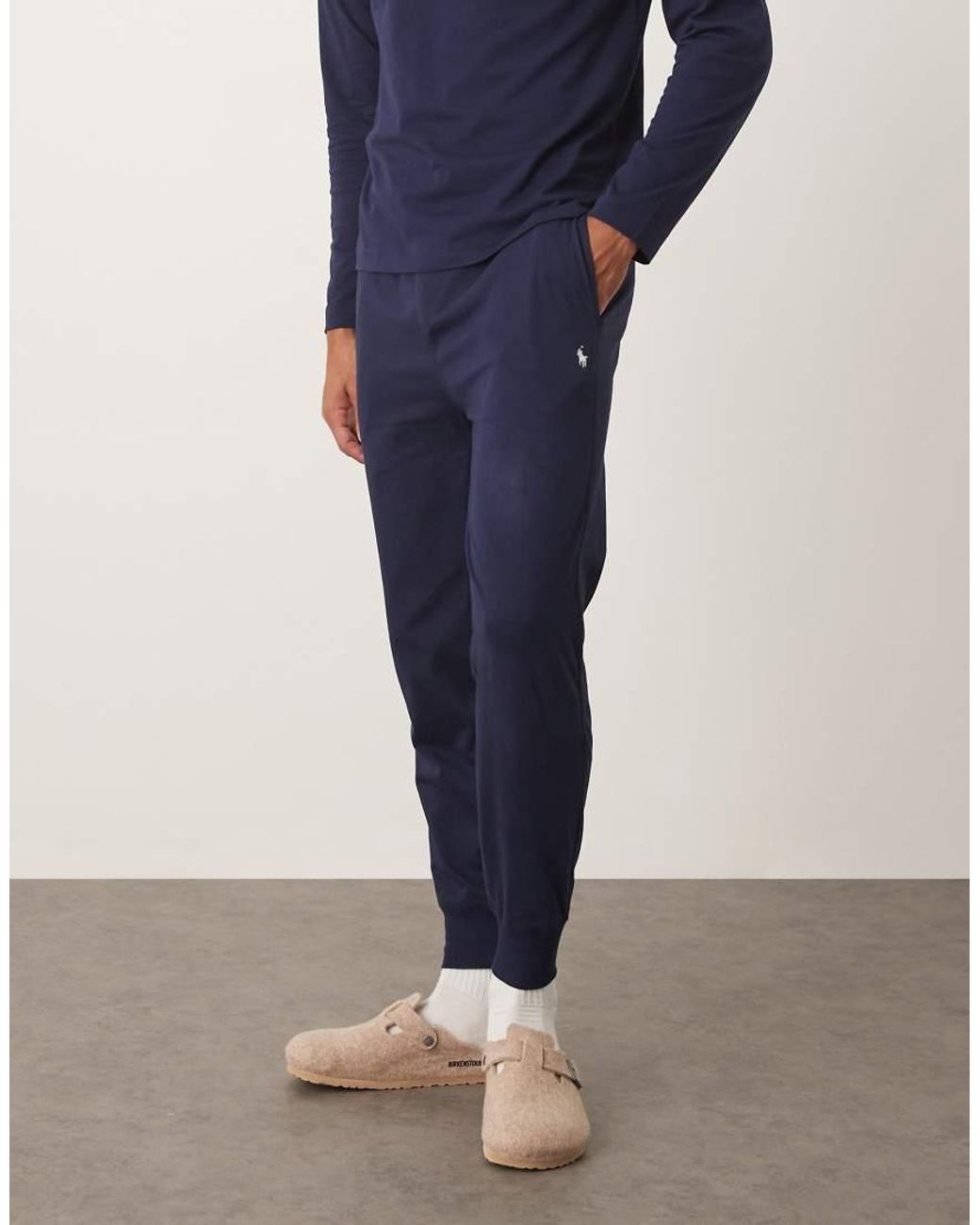 Polo Ralph Lauren Blue Icon Logo Co-Ord Cuffed Lounge Joggers for men