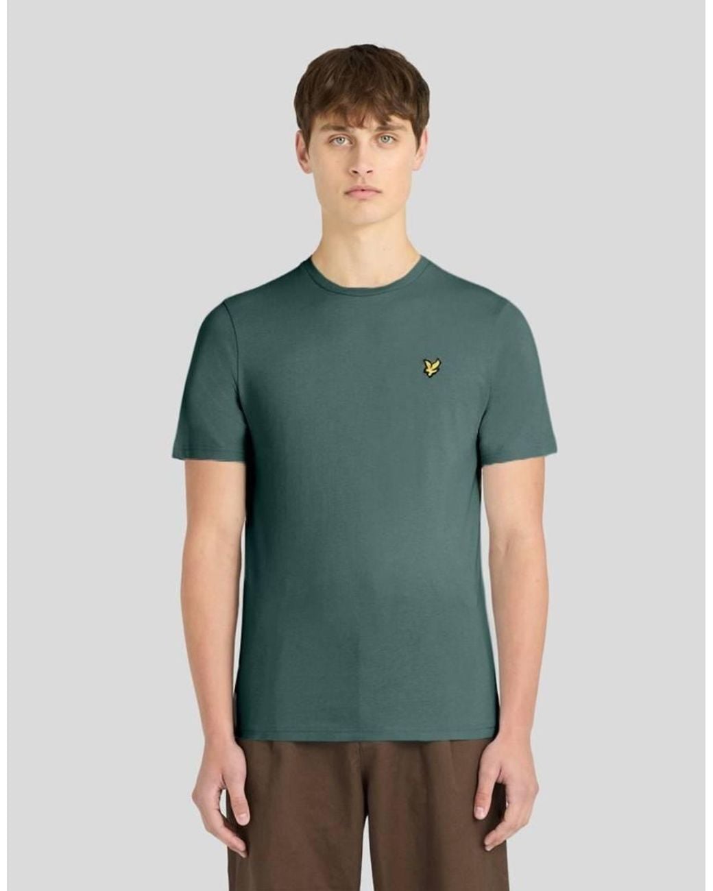Lyle & Scott Green Ss T-Shirts Plain T-Shirt for men
