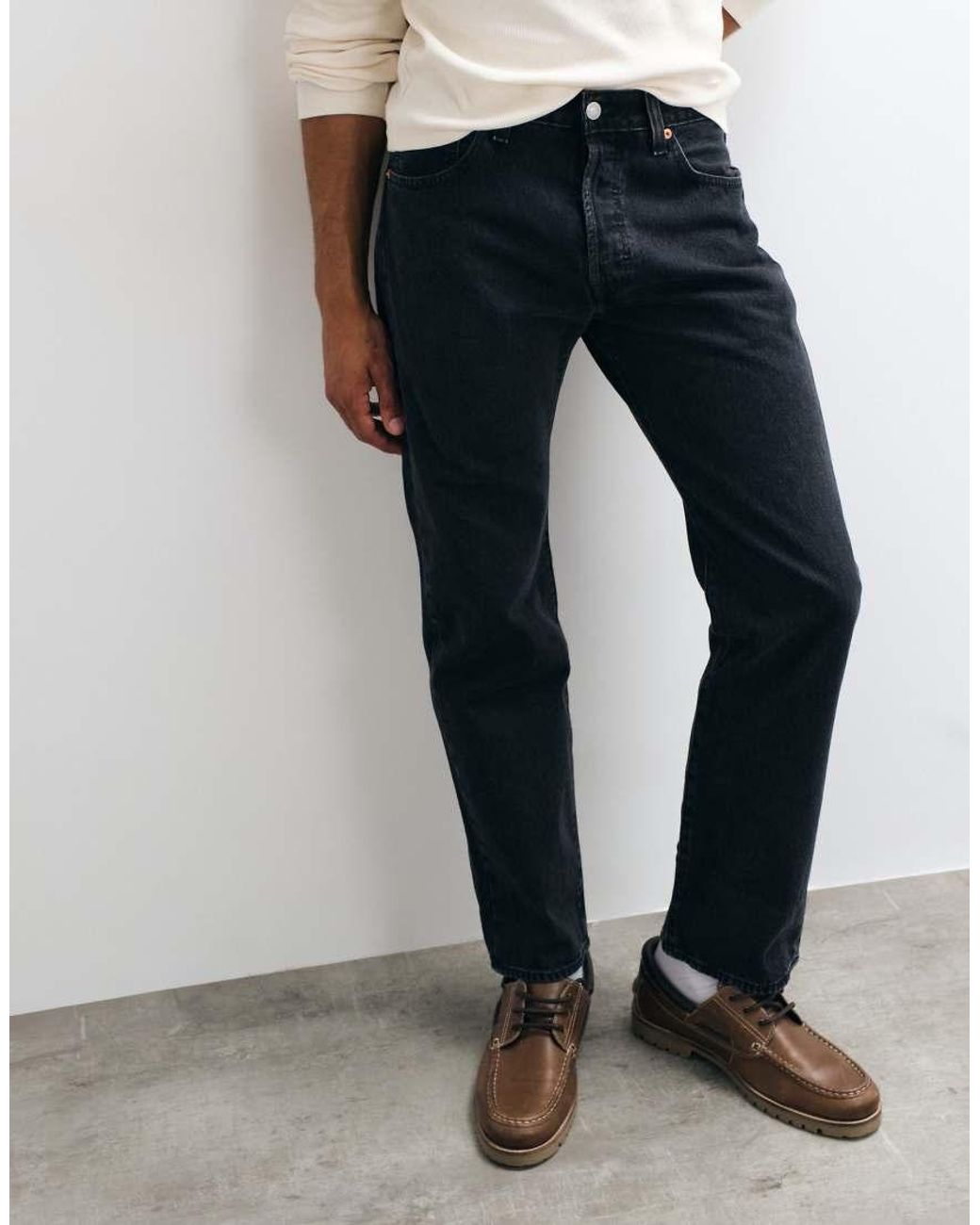 Levi's Black 501 Relaxed Jeans for men