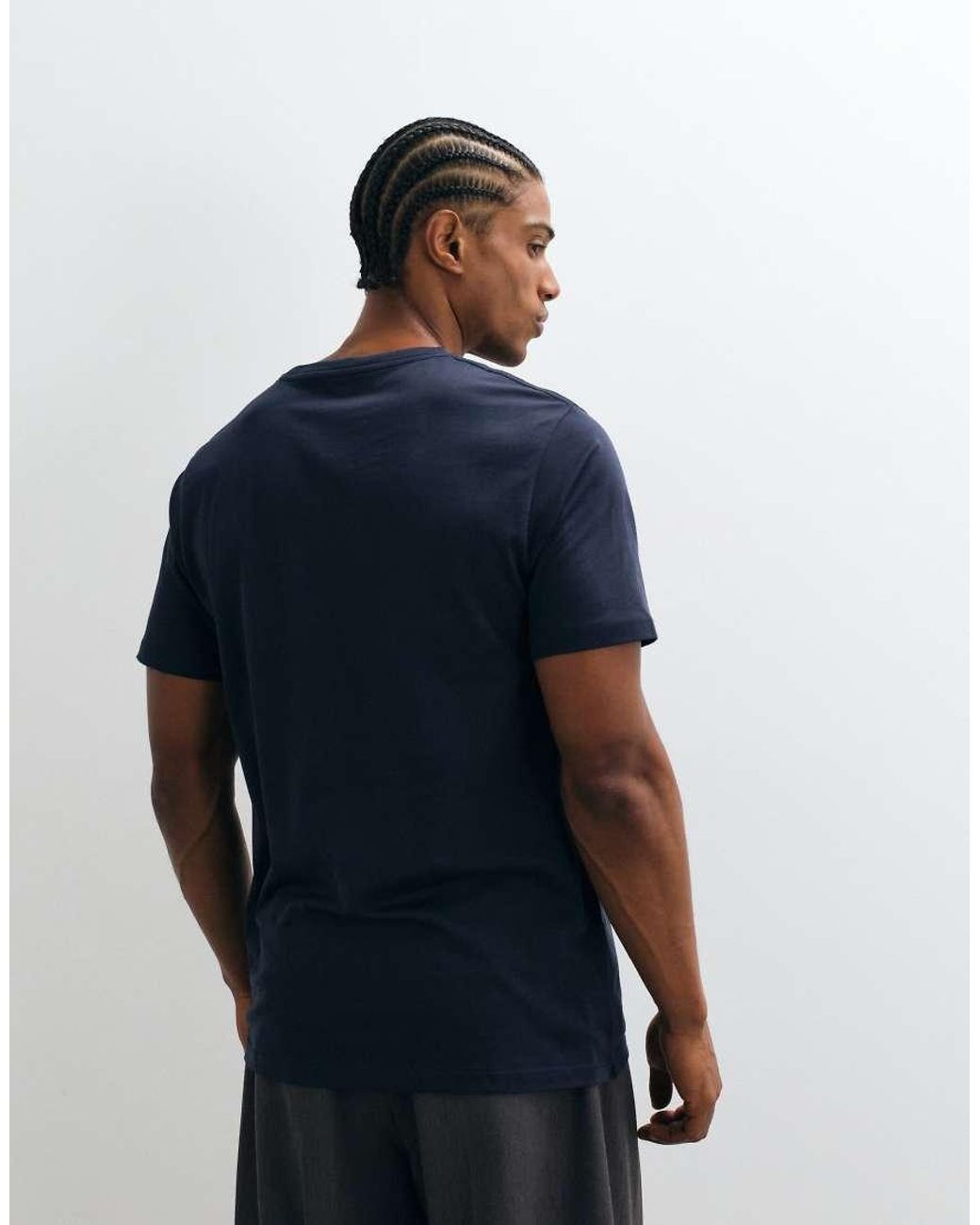 ASOS Blue Premium Supima® Cotton Crew Neck T- Shirt for men