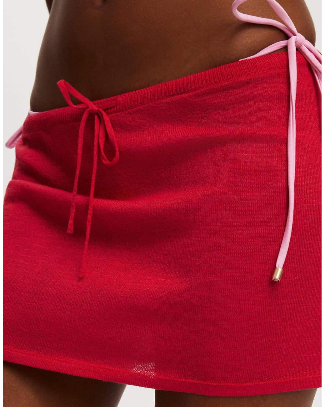 Cotton On Red Isla Knit Mini Skirt