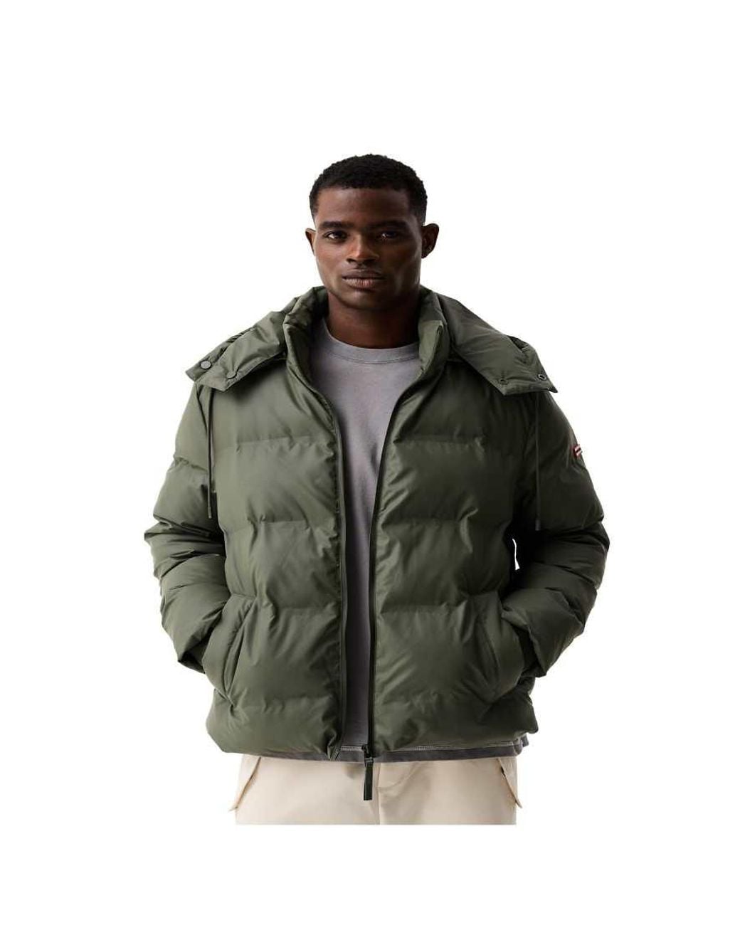 Hunter Green Wiley Sonic Welded Pu Puffer Jacket for men