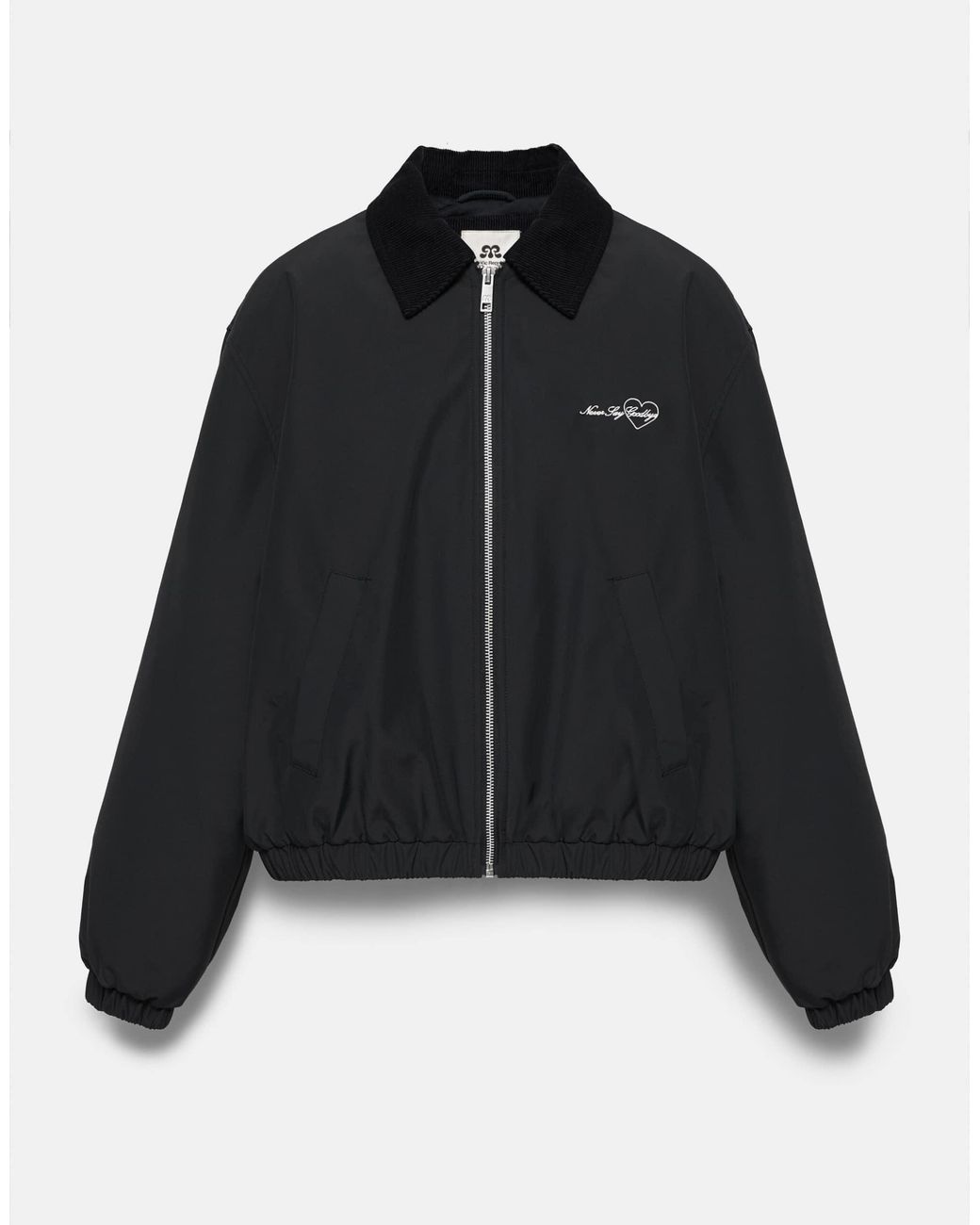 Bomber ciré foncé Pull&Bear en coloris Black