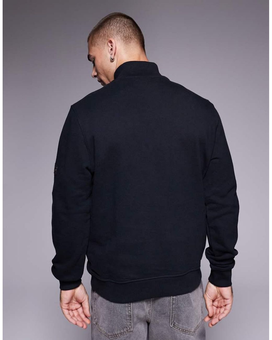 Barbour Blue Flight Half Zip Sweatshirt for men
