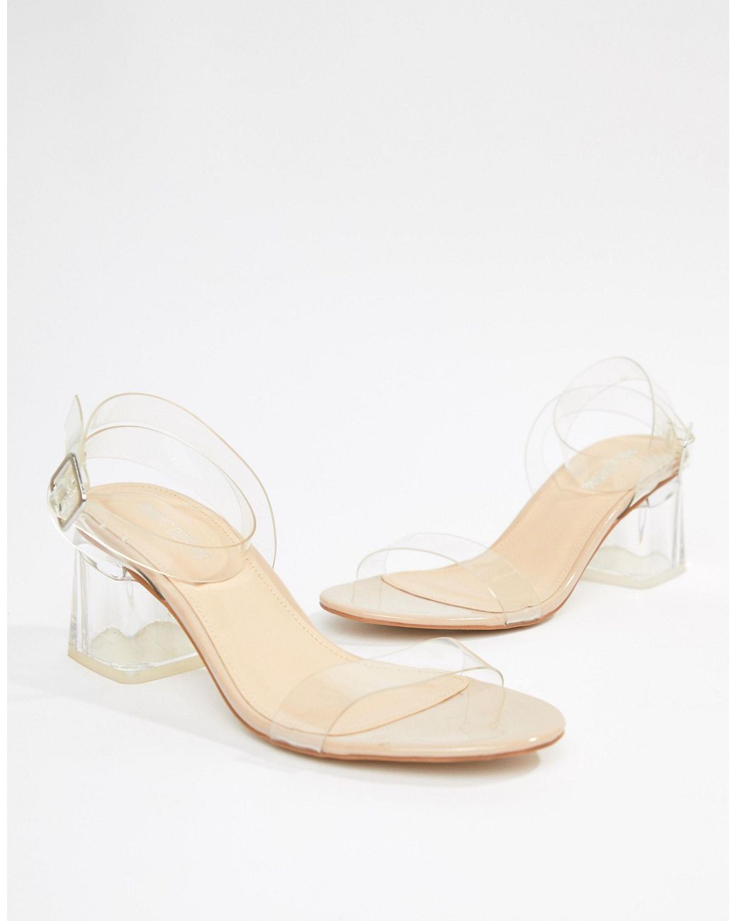 asos public desire clear heels