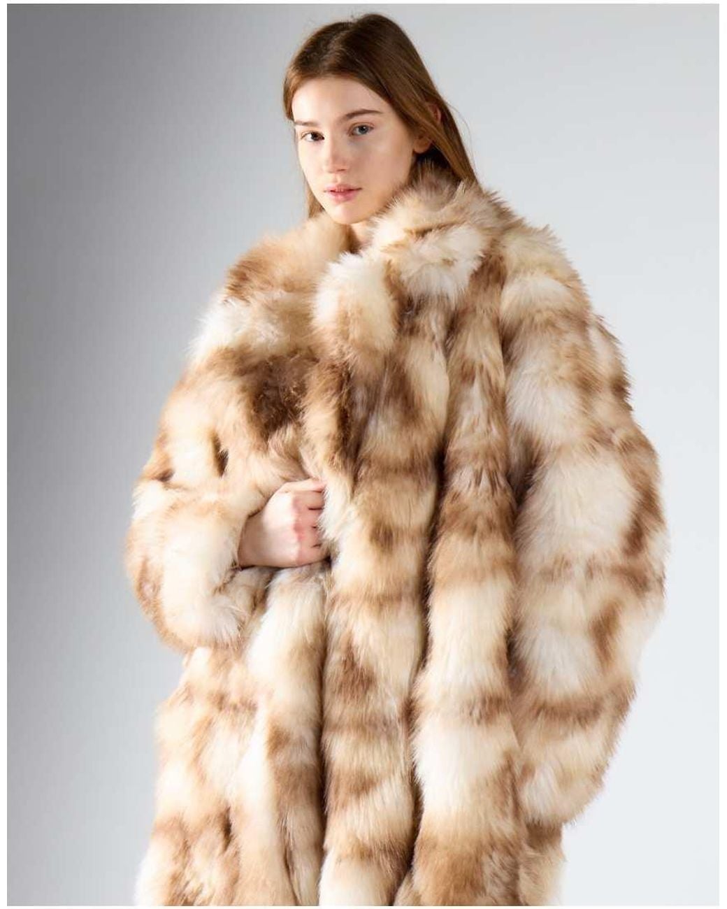 Glamorous White Long Faux Fur Coat