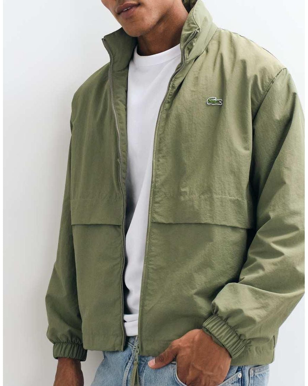 Lacoste Green Water Repellent Windbreaker Jacket for men
