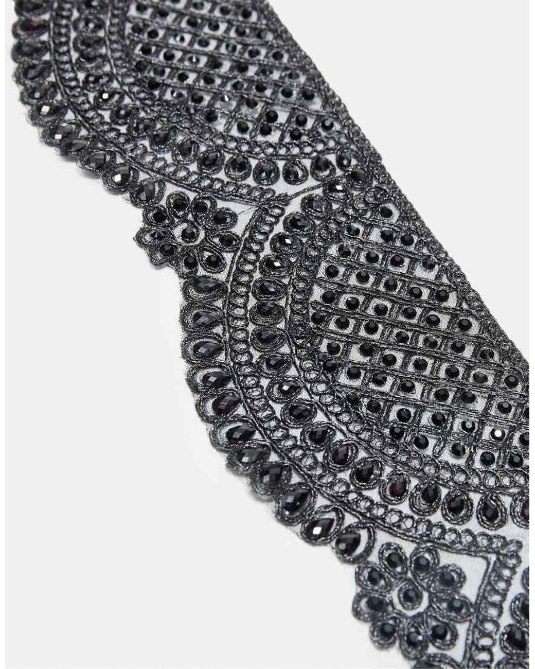Stradivarius White Wide Faux Pearl Belt
