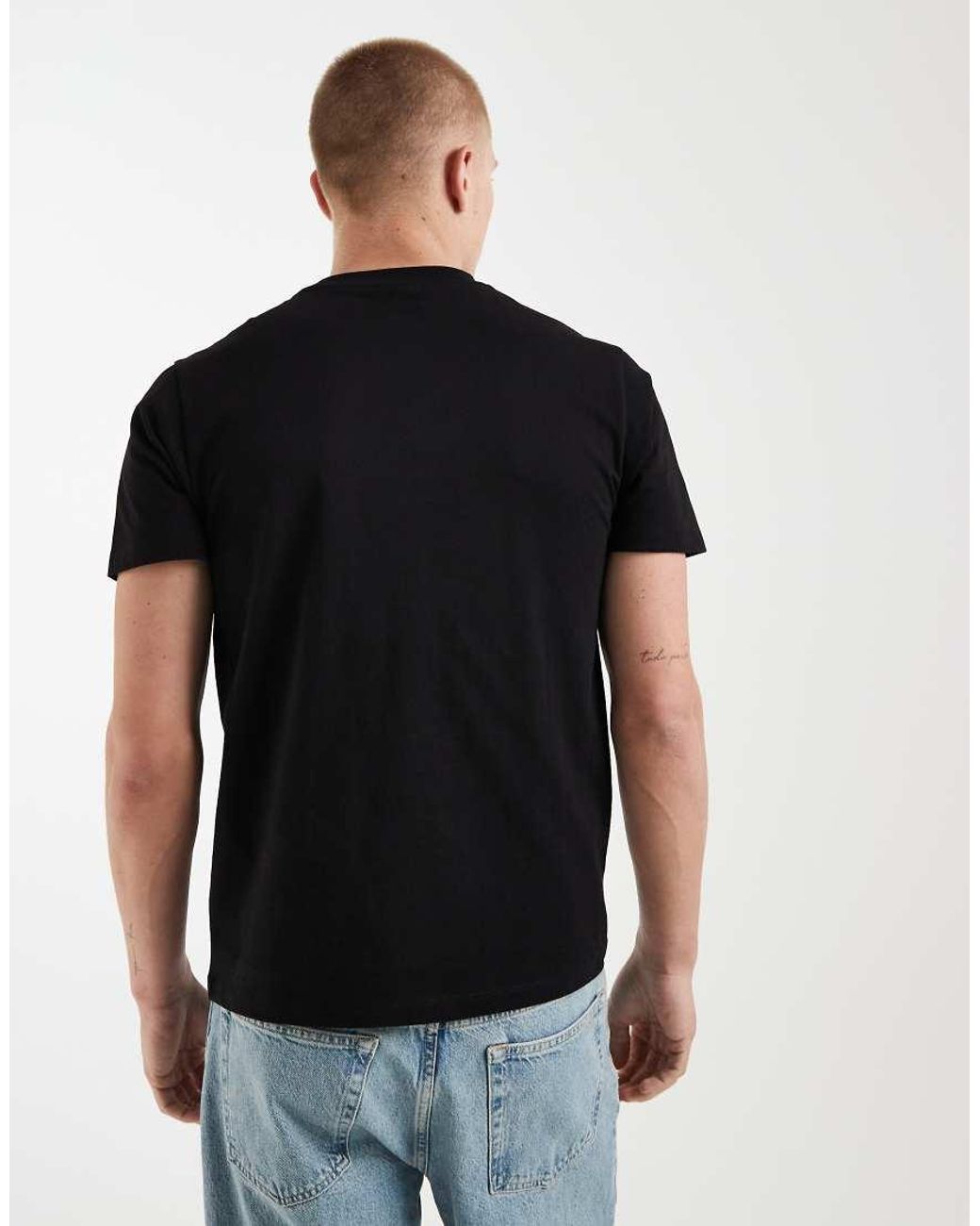 ASOS Black T-shirt With Text Graphic for men