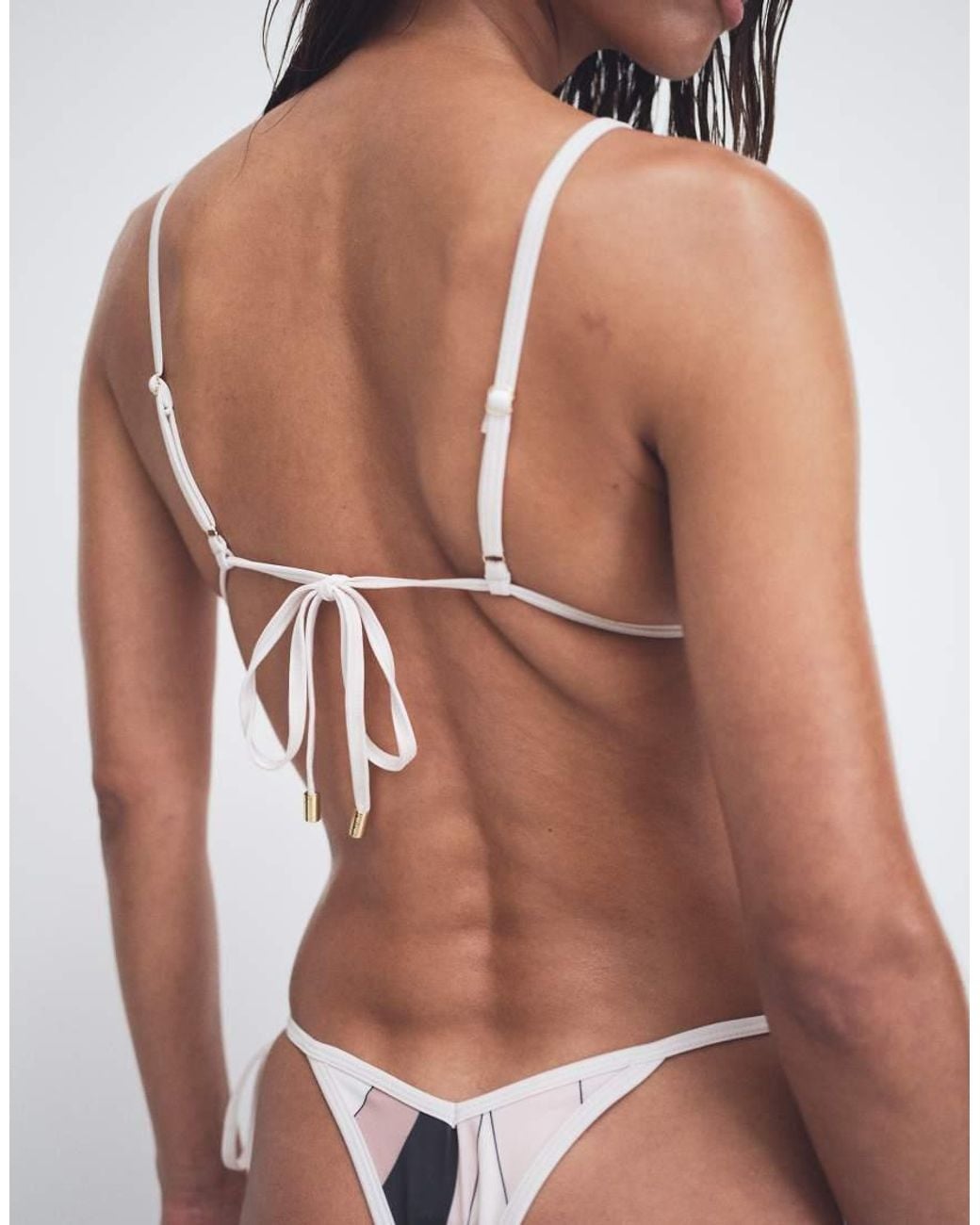 Cin Cin Brown Thrills Triangle Bikini Top