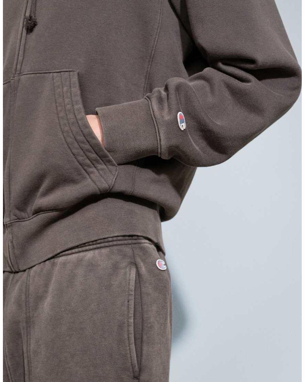 Champion Brown Laundry Full Zip Hoodie for men