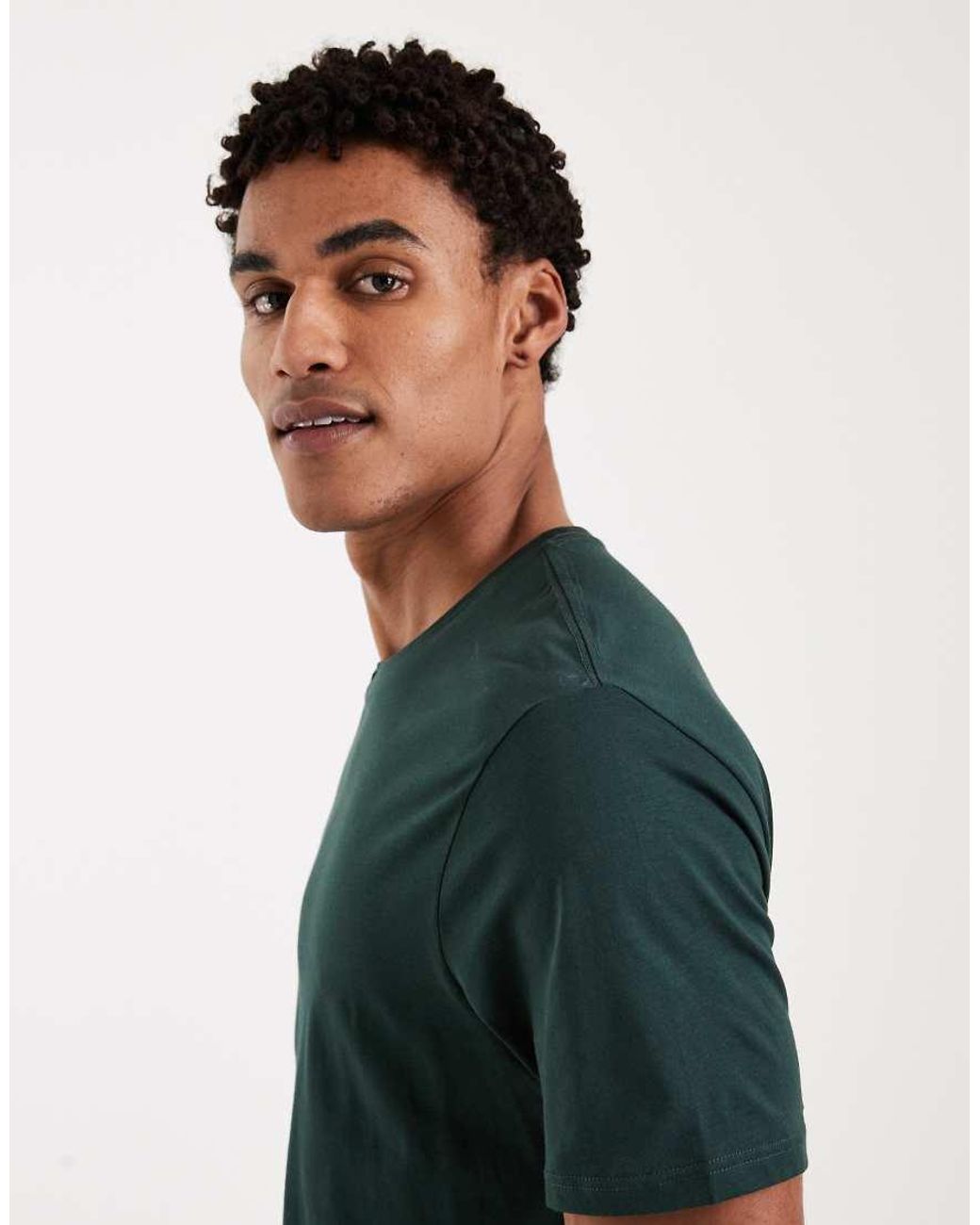 ASOS Blue Premium Supima Cotton Regular Fit T-shirt for men