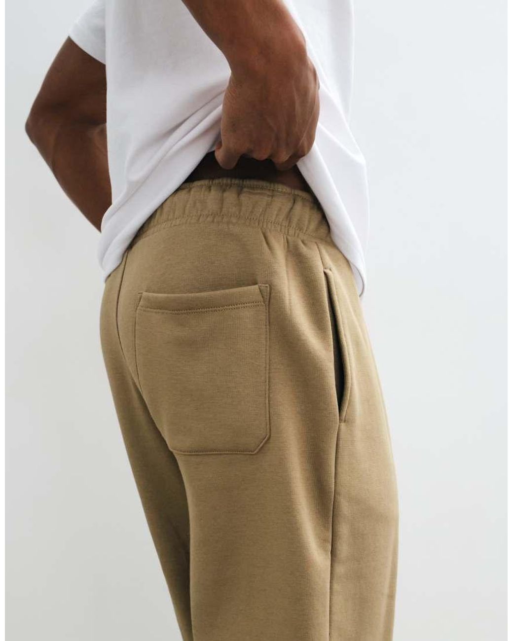 ASOS Brown Essentials Wide jogger for men