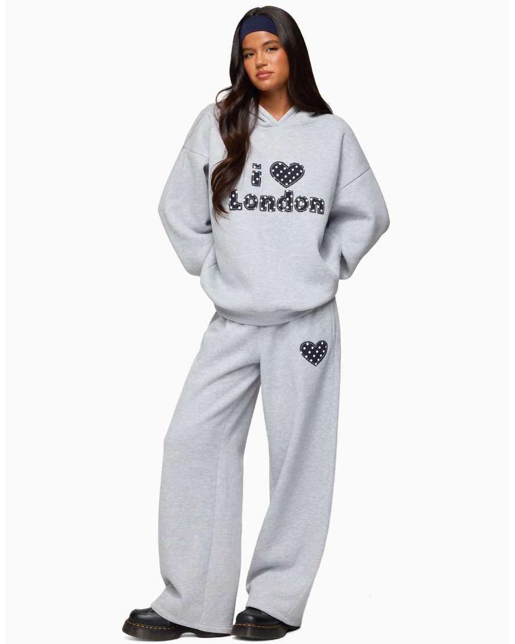 Edikted Gray I Heart London Hoodie