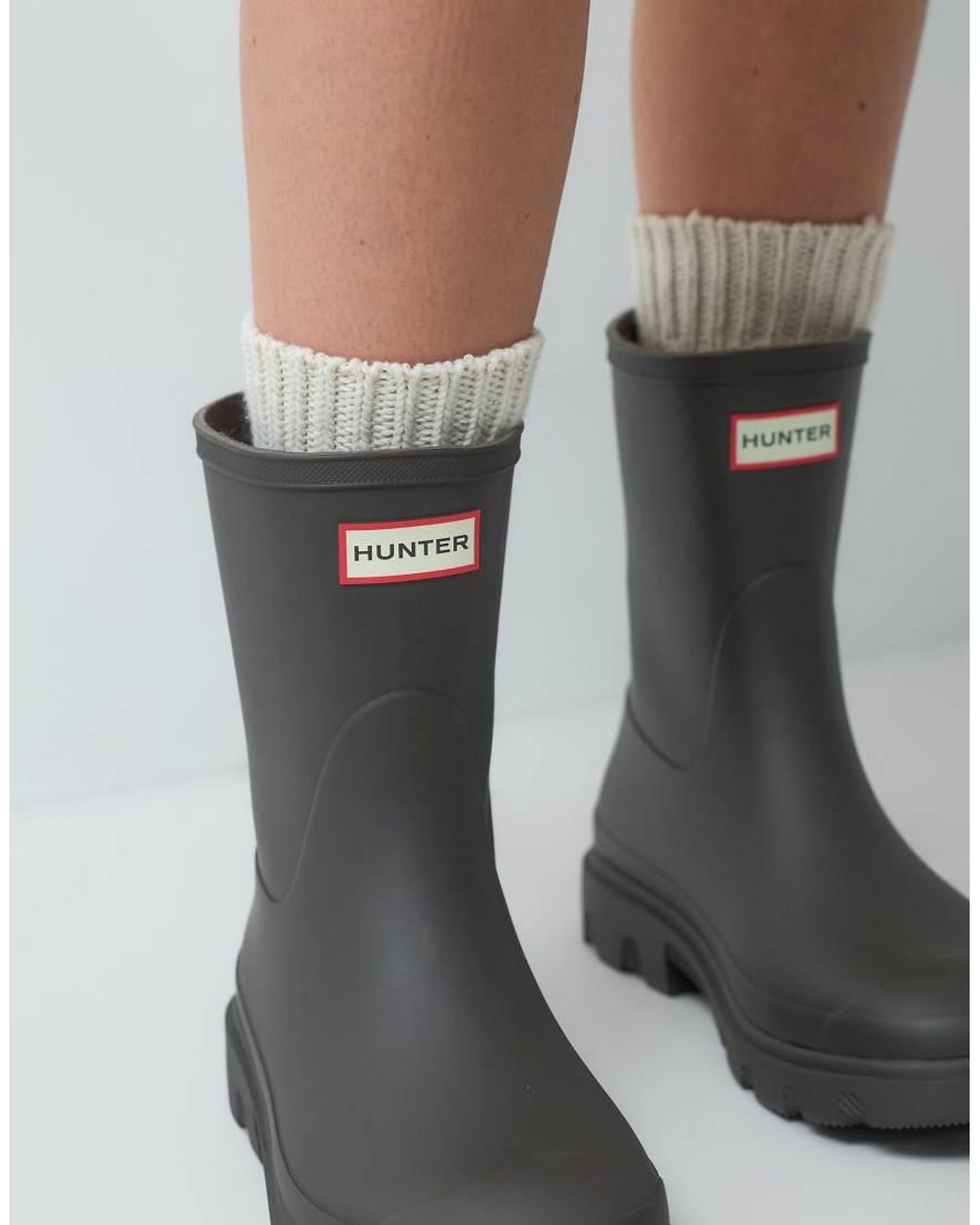 Hunter Black Downpour Short Wellington Boot