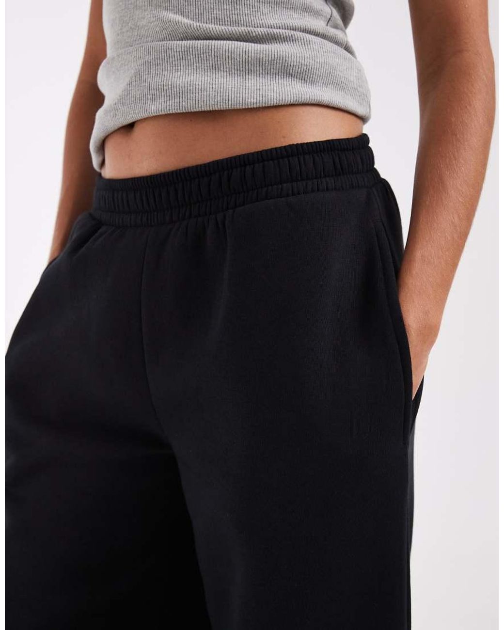 ASOS Blue Barrel Leg Brushback Sweatpants