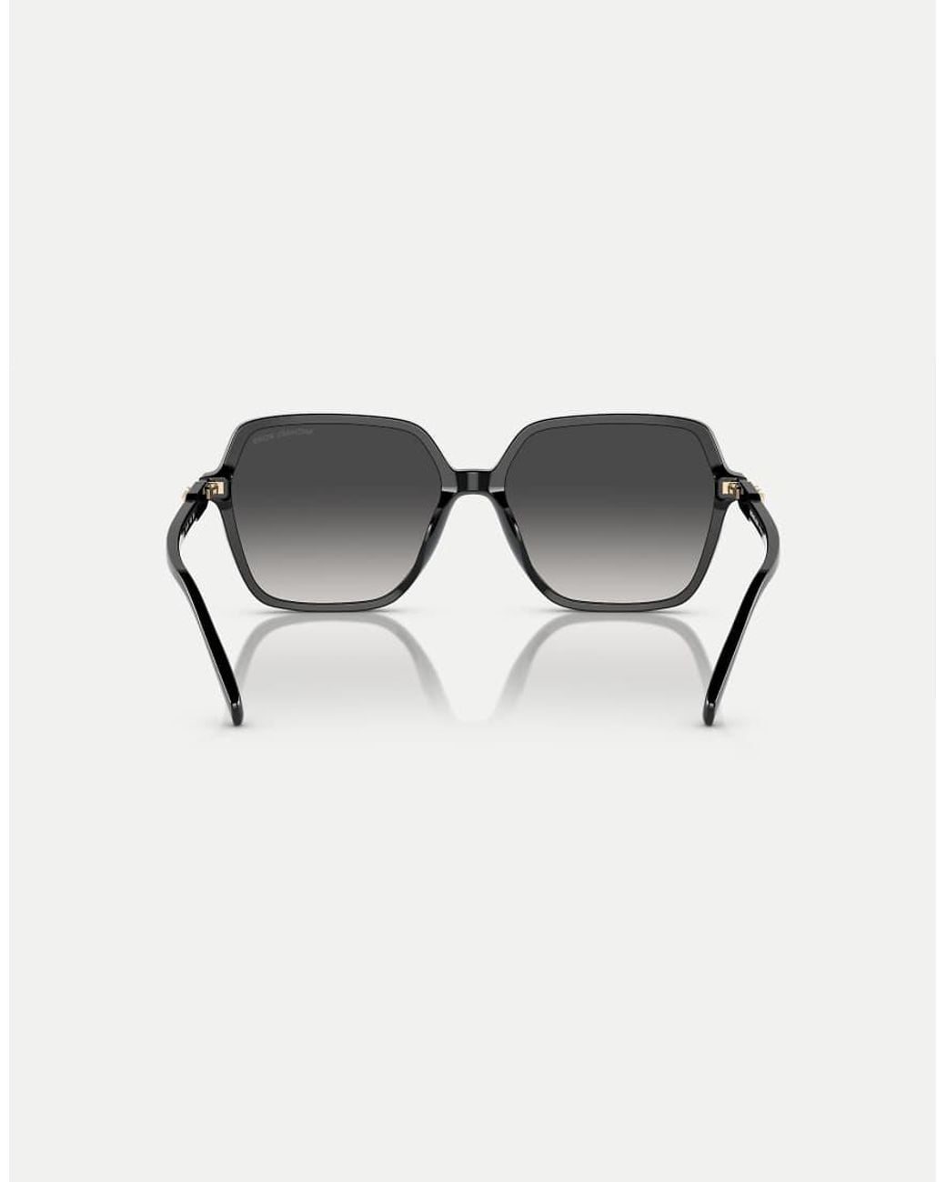 Michael Kors Black Jasper Square Sunglasses With Lens