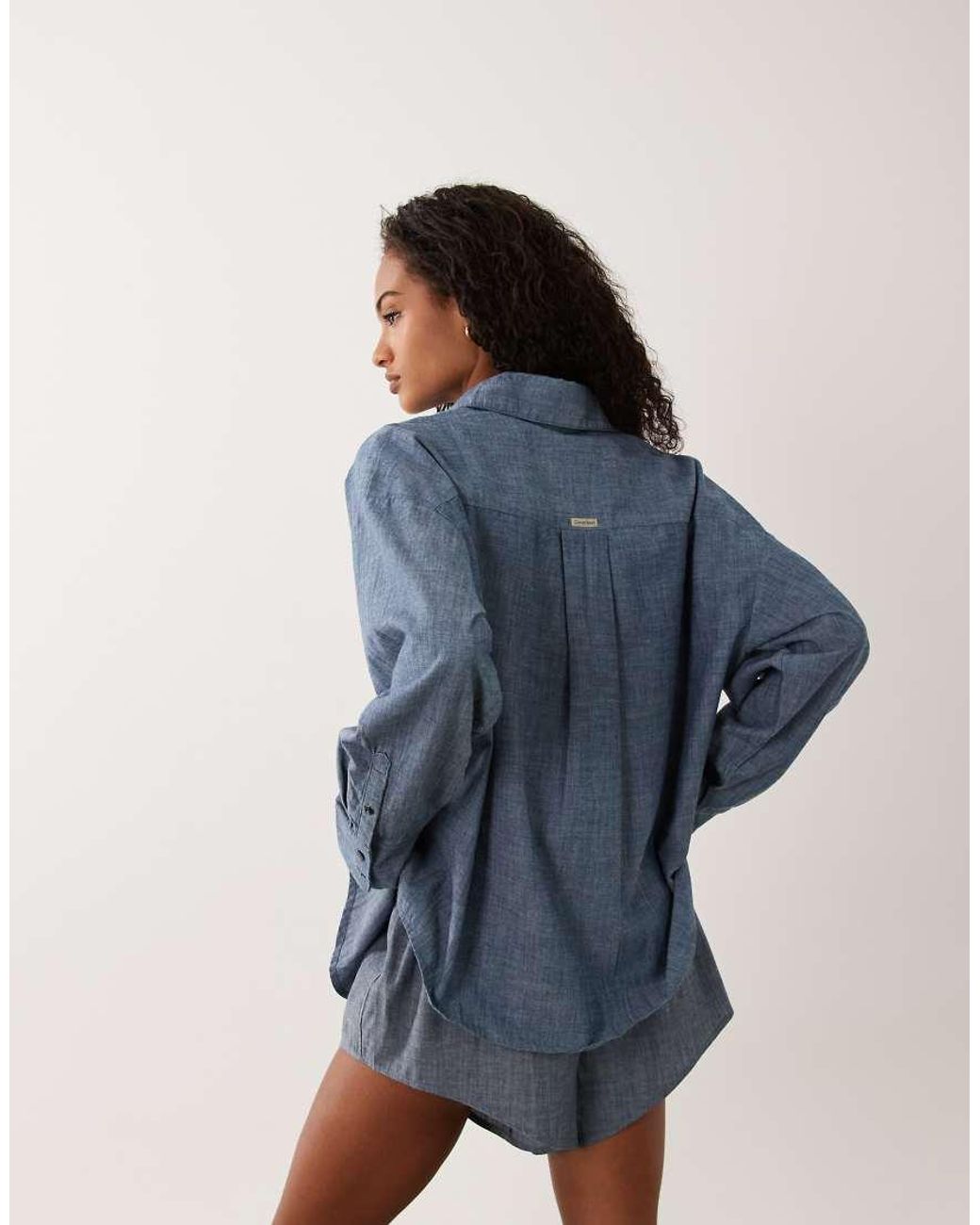 Calvin Klein Blue Long Sleeve Shirt Co-Ord