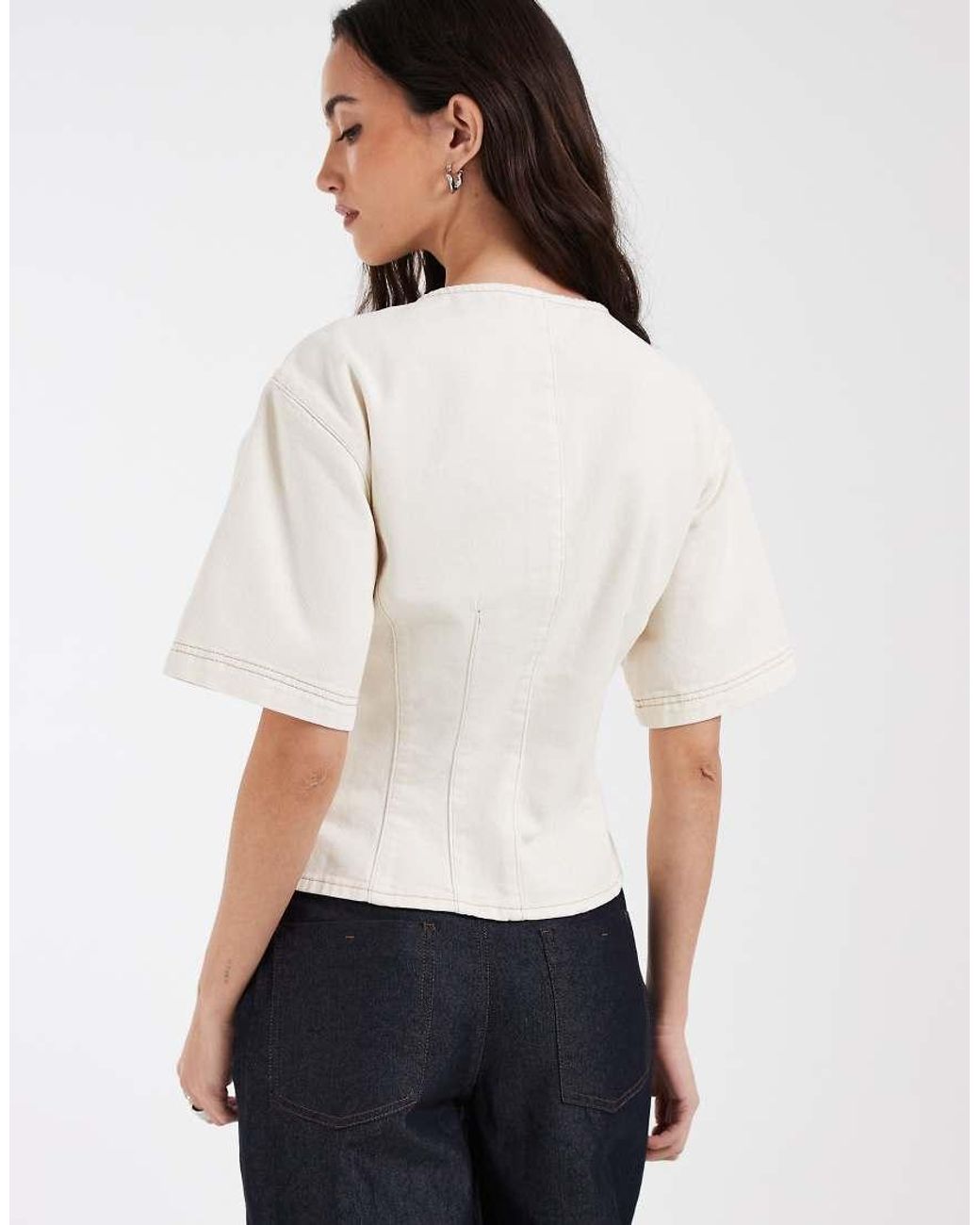 ASOS White Cinch Top