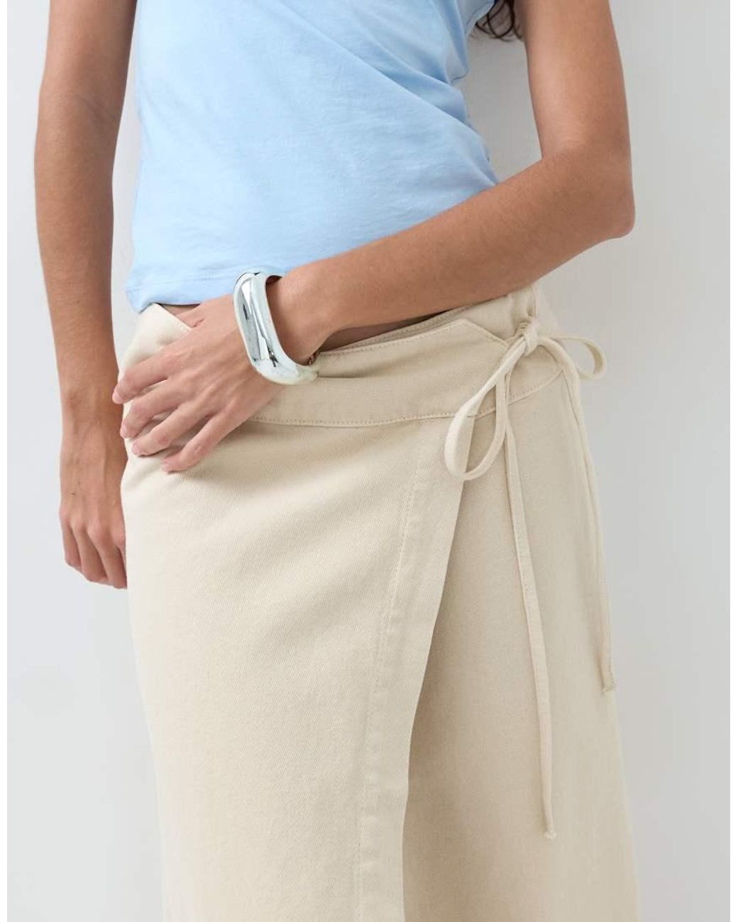 ASOS Pink Asymmetric Wrap Skirt