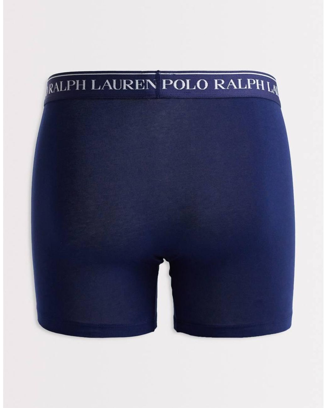 Polo Ralph Lauren Blue 3 Pack Of Stretch Cotton Boxer Briefs for men