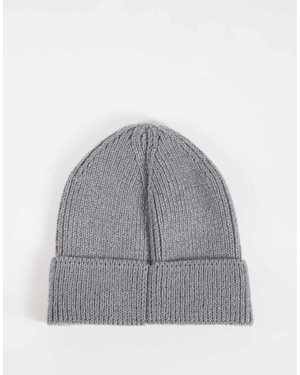 The North Face Gray Box Logo Cuffed Beanie