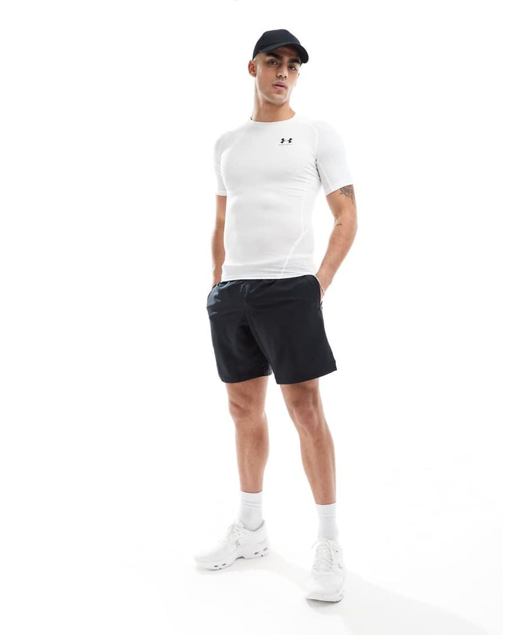Under Armour White Heatgear Compression T-Shirt for men