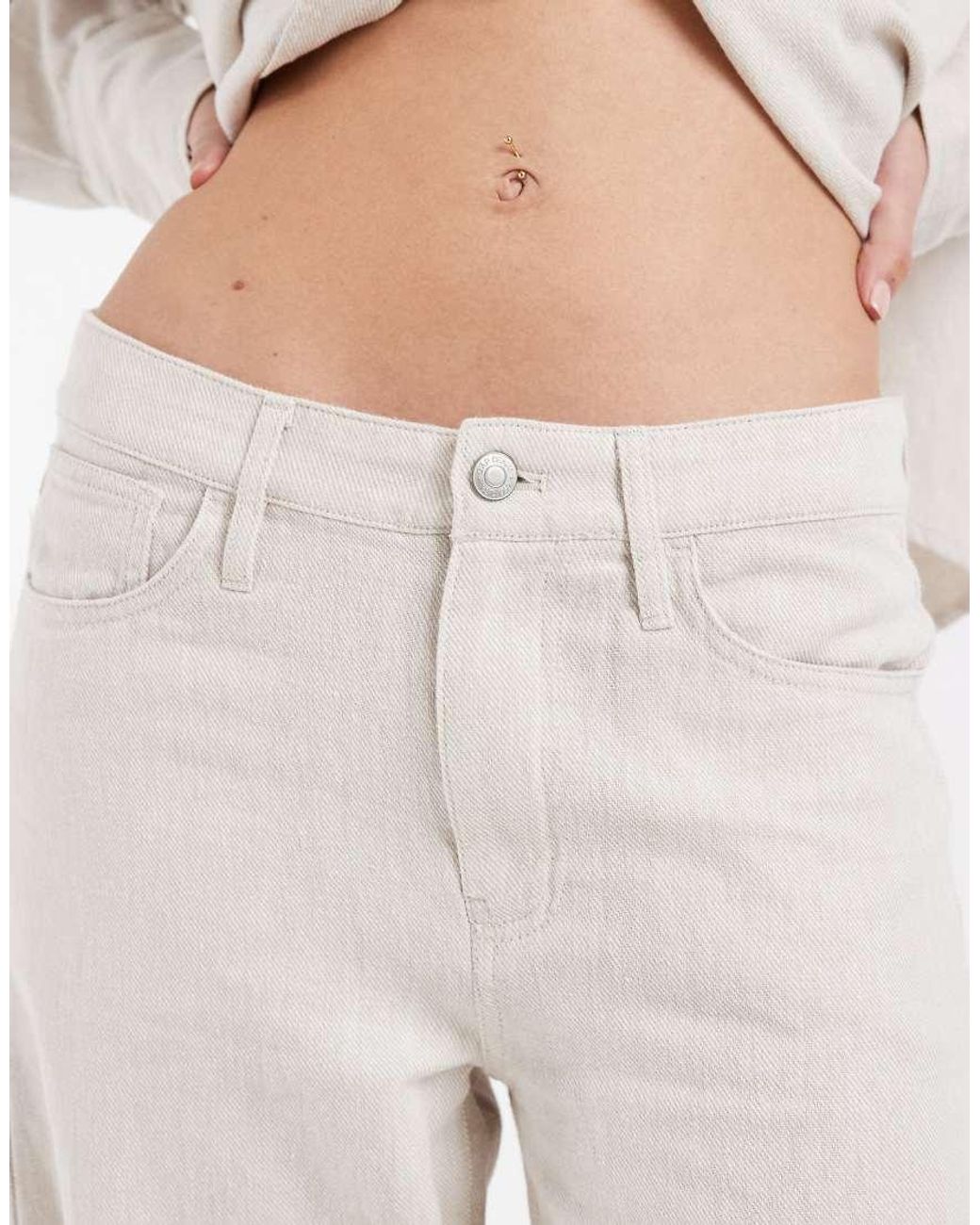 Gap White Co-ord Linen Mix Trouser