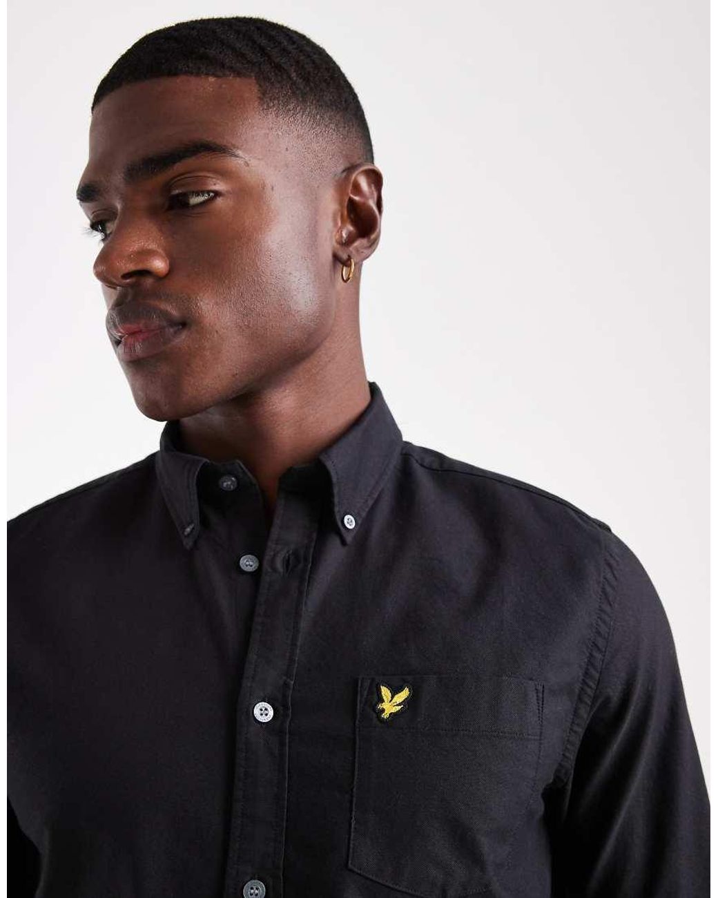 Lyle & Scott Blue Plain Oxford Shirt for men