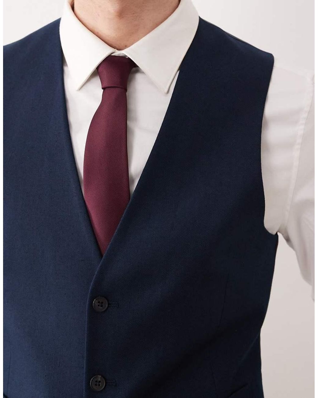 ASOS Blue Suit Waistcoat for men