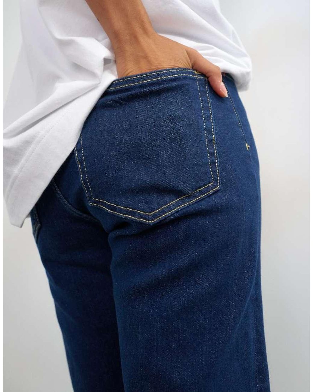 TOPSHOP White Dree High Rise Slim Straight Leg Jeans