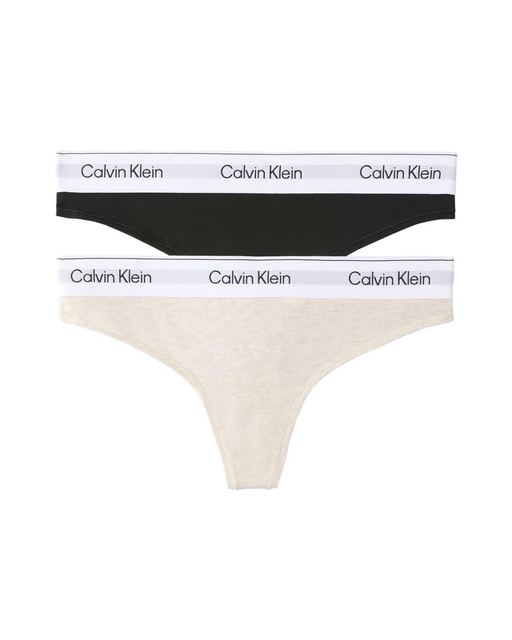 Calvin Klein Icon Cotton-Modal String 2-Pack in het White