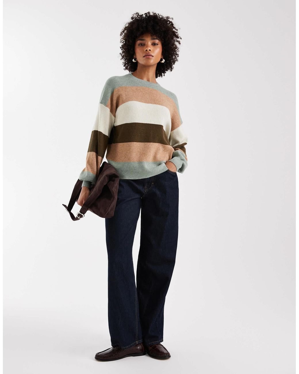 ONLY Green – gestreifter pullover