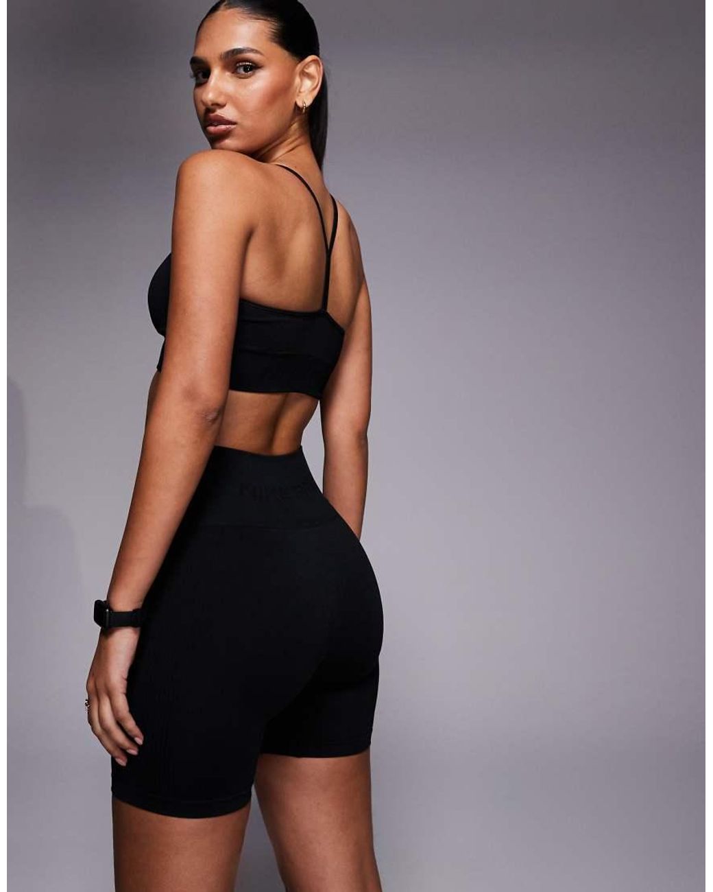 Nike Black Nike Pro Seamless 5-inch legging Shorts