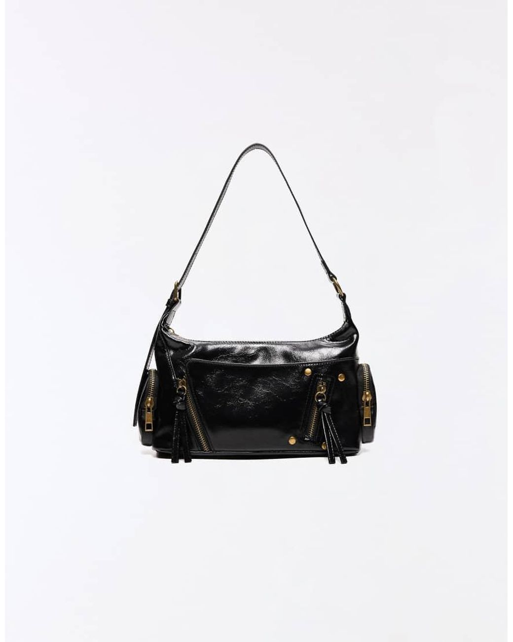 Bershka Black Mini Zip Bag