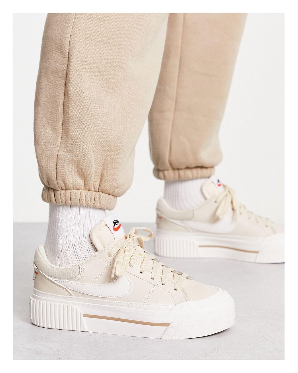 Nike Court Legacy Lift Sneakers in Natural | Lyst Canada