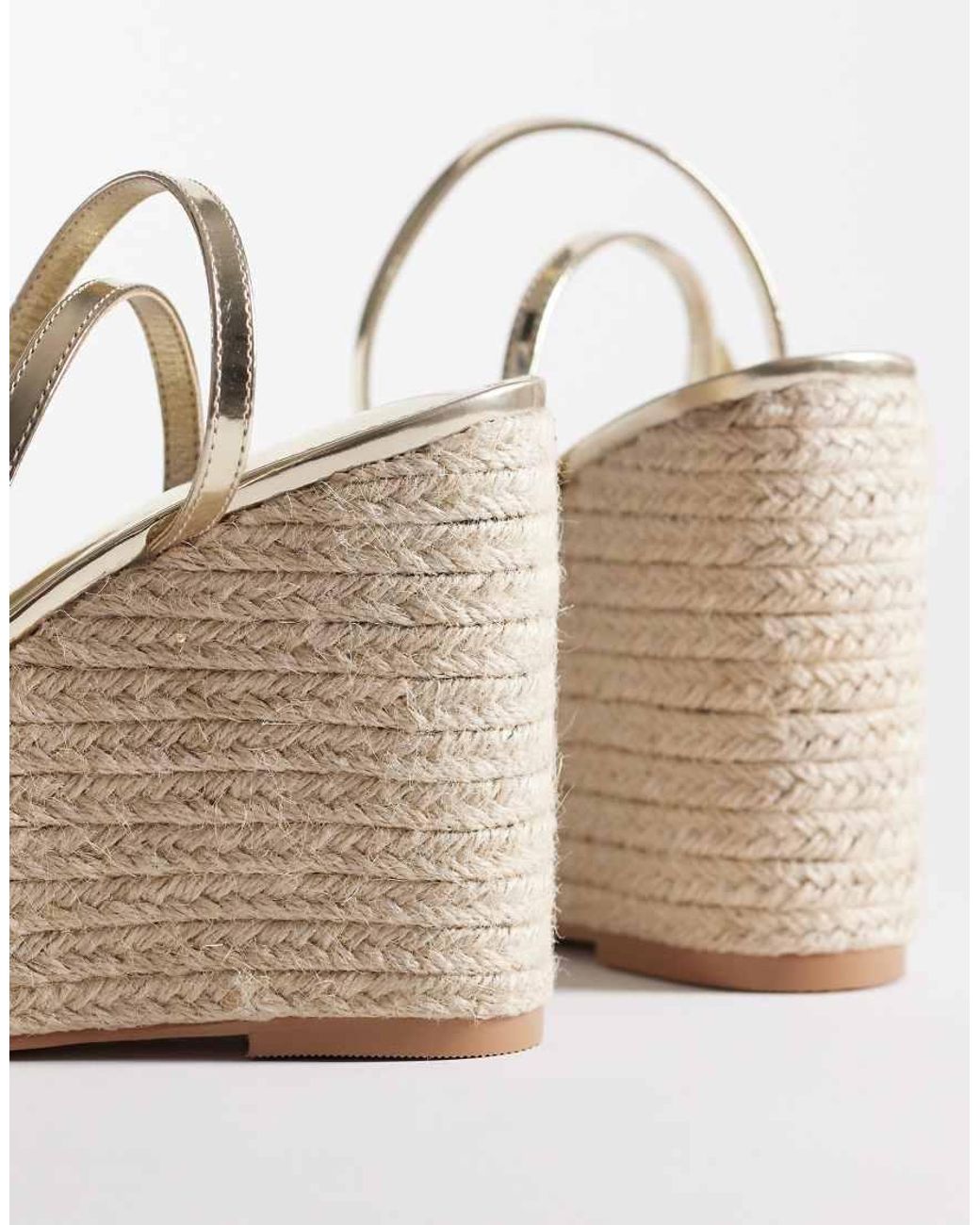 SIMMI Natural Simmi London Hazel Embellished Espadrille Wedge Sandals