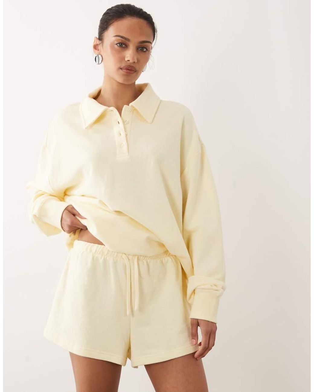 WeWoreWhat Natural Paperbag Short Co-Ord