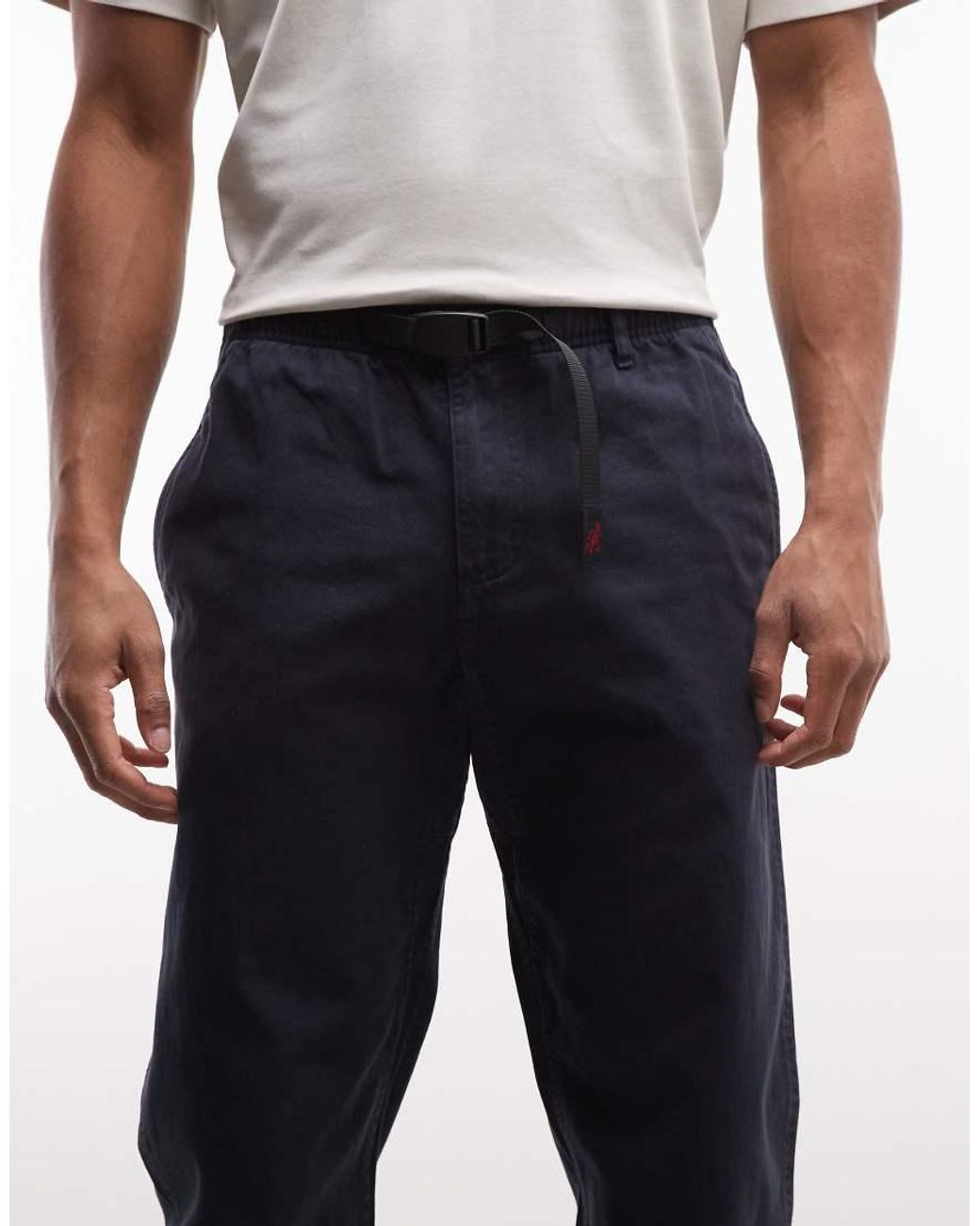 Gramicci Gray Tapered Fit G-Pant Trousers for men
