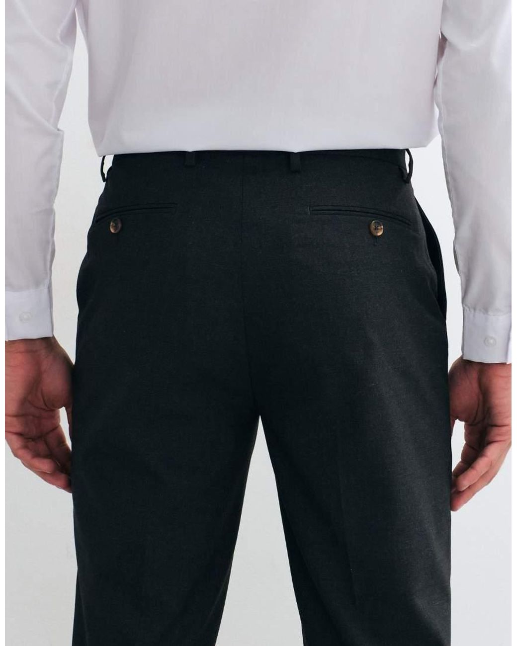 ASOS Black Tapered Suit Trousers for men