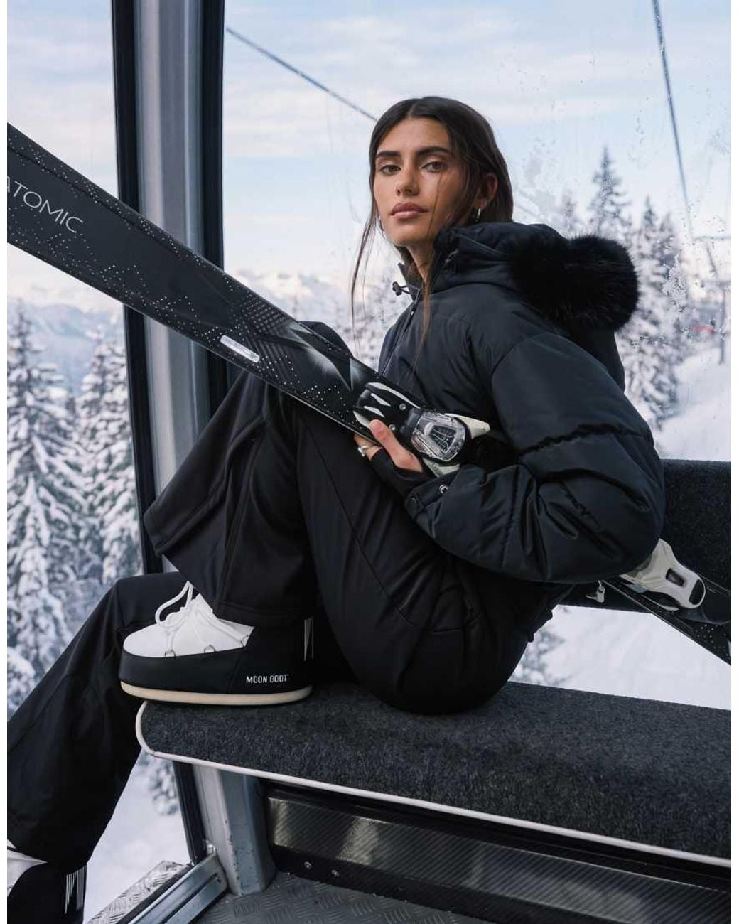 ASOS 4505 Ski & Snow Gray 4505 Ski Padded Water Repellent Soft Shell Ski Suit With Cinched Waist And Hood