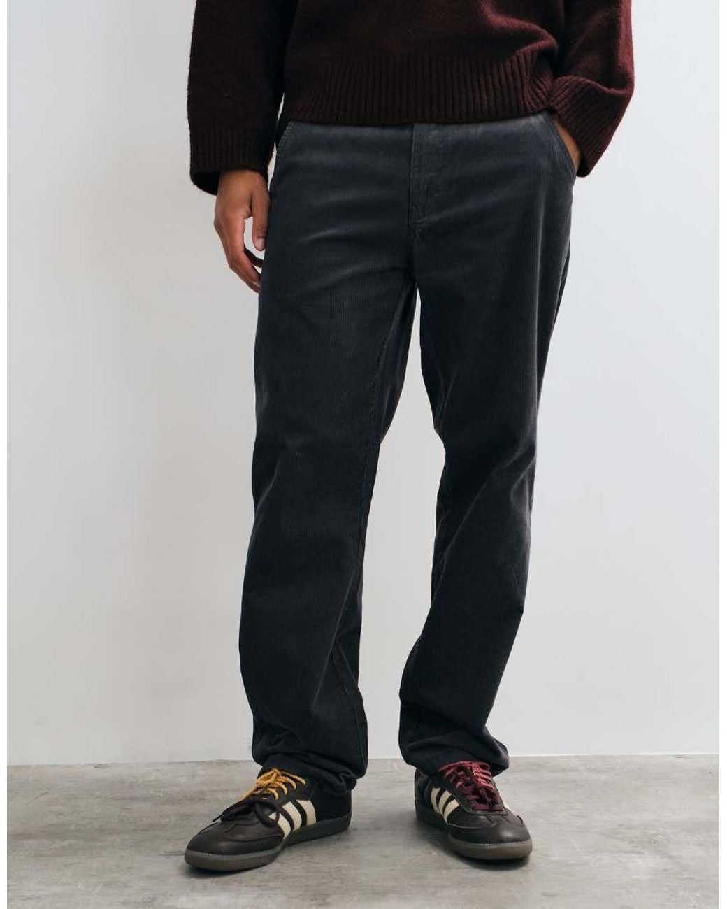 Only & Sons Black Edge Straight Fit Cord Trouser for men