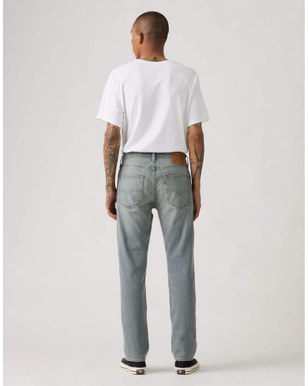 Levi's White 502 Tapered Fit Jeans for men