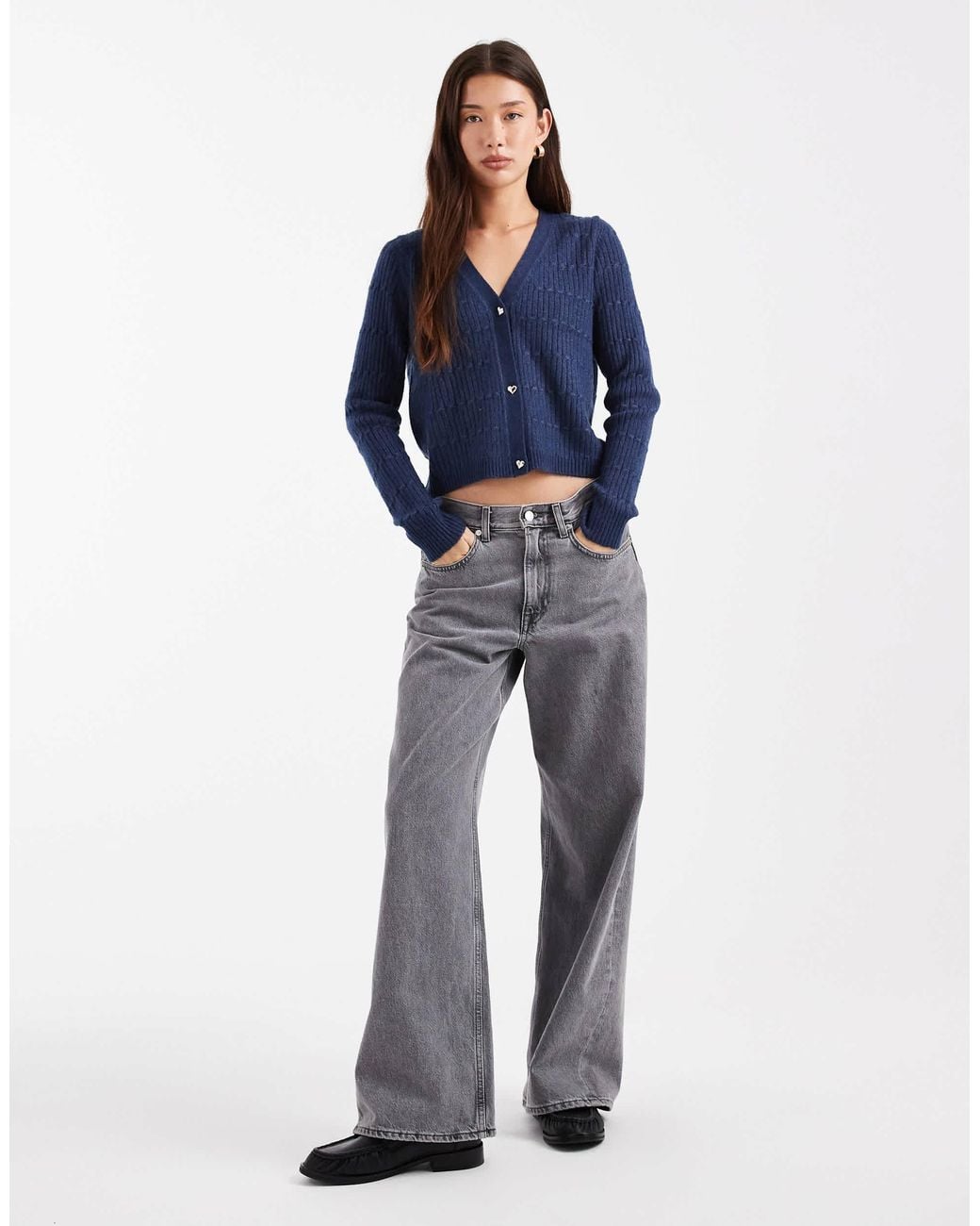 ONLY Blue V-neck Cardigan