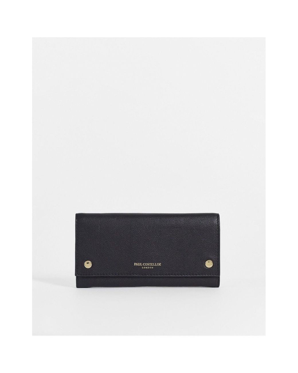 Paul Costelloe Leather Stud Detail Wallet in Black Lyst UK